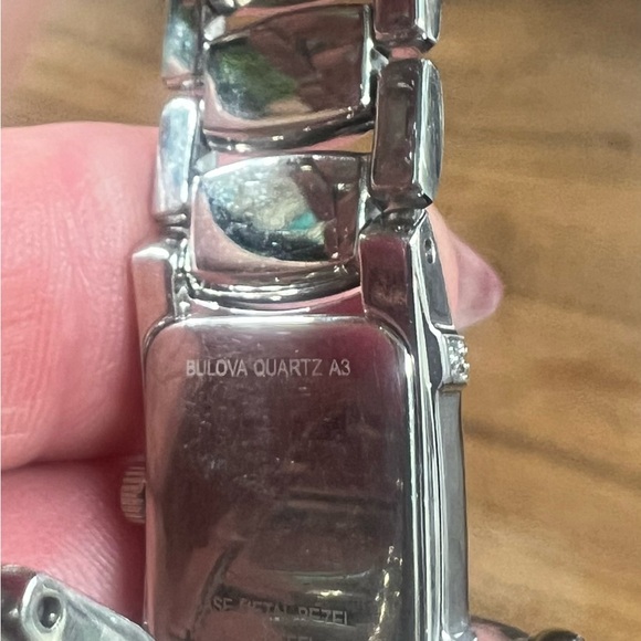 Bulova Silver Bracelet Watch with Crystal Details - Picture 2 of 2